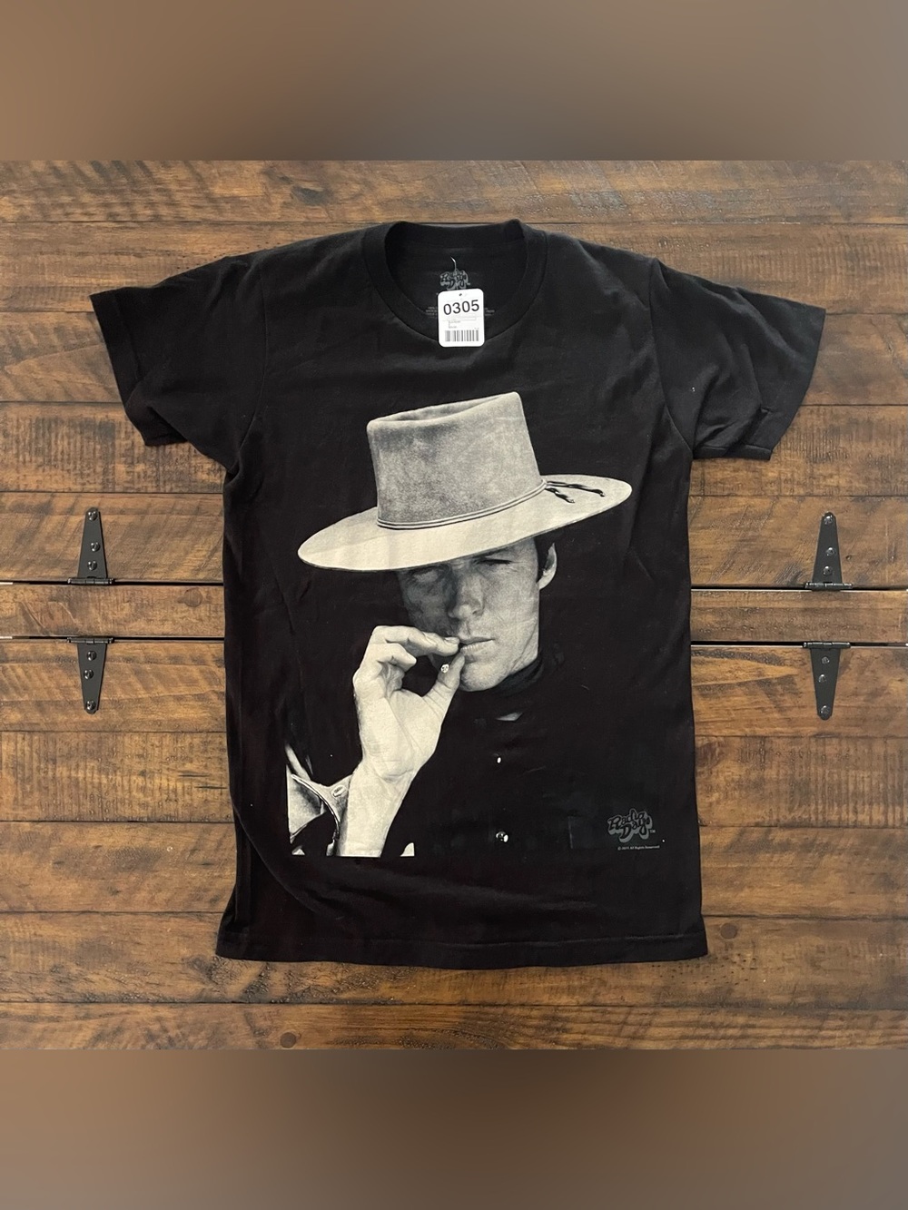 Radio Days Clint Eastwood Inspired Cowboy Graphic T-Shirt – Black – Small – NWT